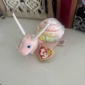 Ty Pink Snail Plush Toy